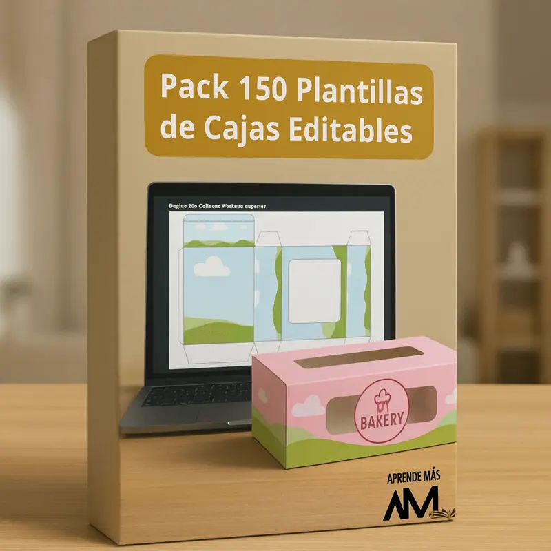 Pack de 150 plantillas de cajas editables